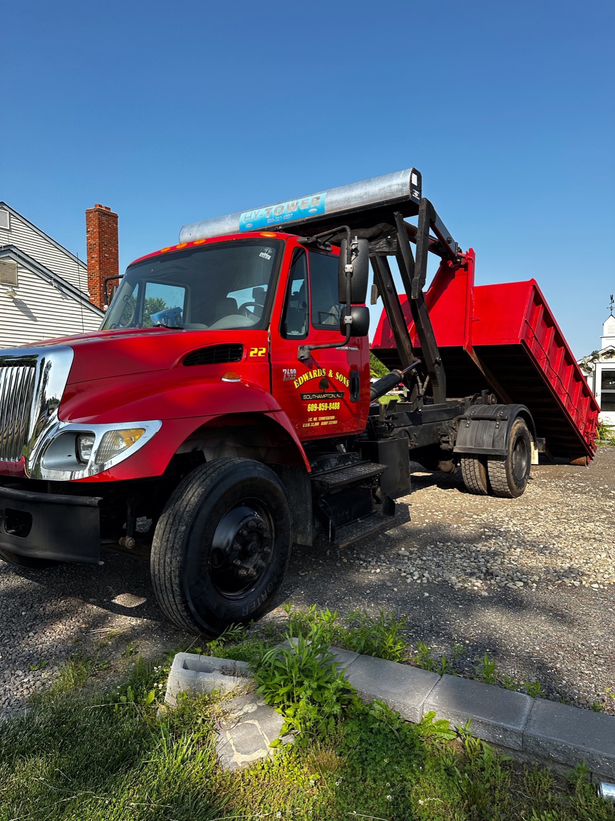 Edwards & Sons Pro crew truck on a South Jersey job site